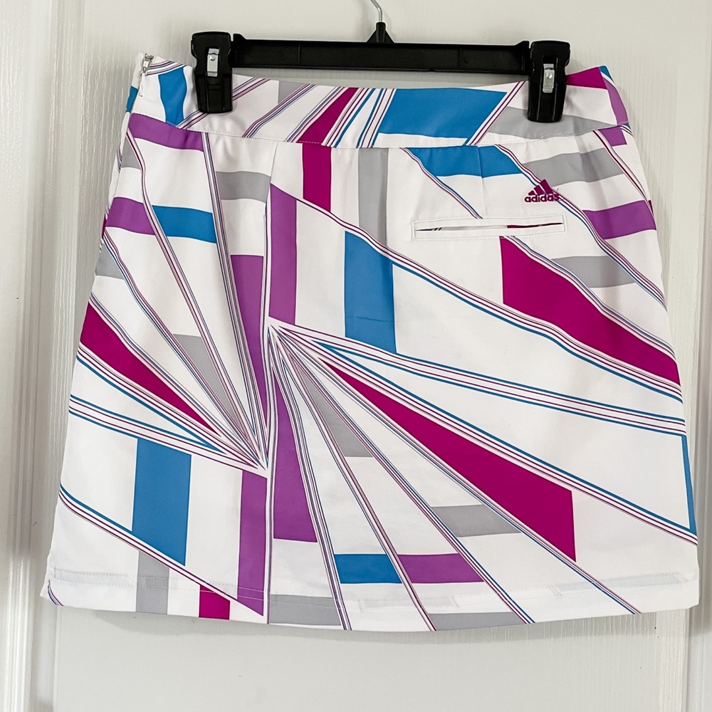 Adidas Cimacool Golf Skort Geometric Design Size 2 - Picture 7 of 9